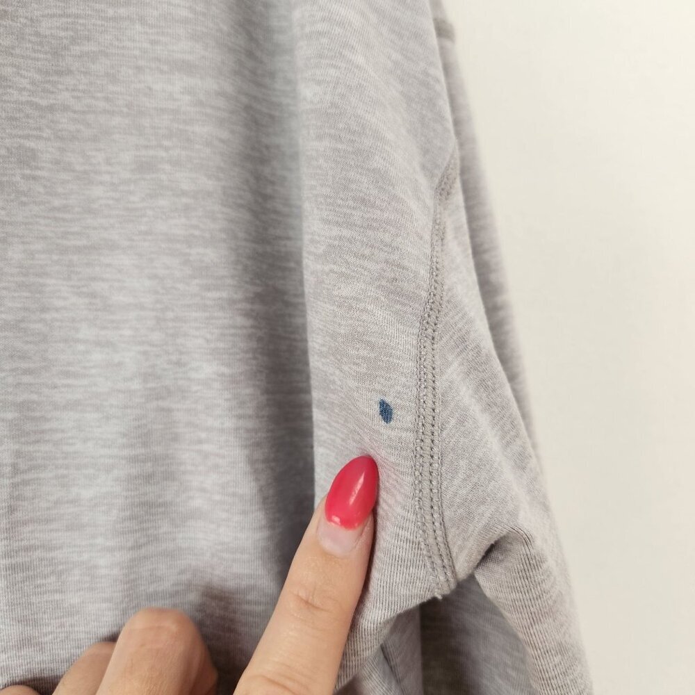 Athleta Cropped Grey Lightweight Hoodie Hooded Sweatshirt Lightweight Women's XS - Picture 10 of 11